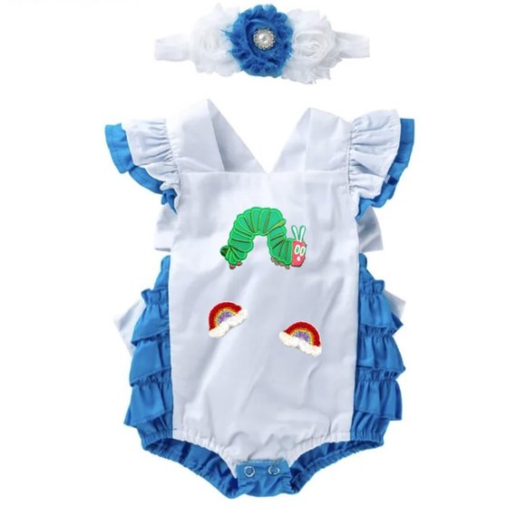 Hungry Caterpillar First Birthday Romper Dress jumpsuit clothes outfit